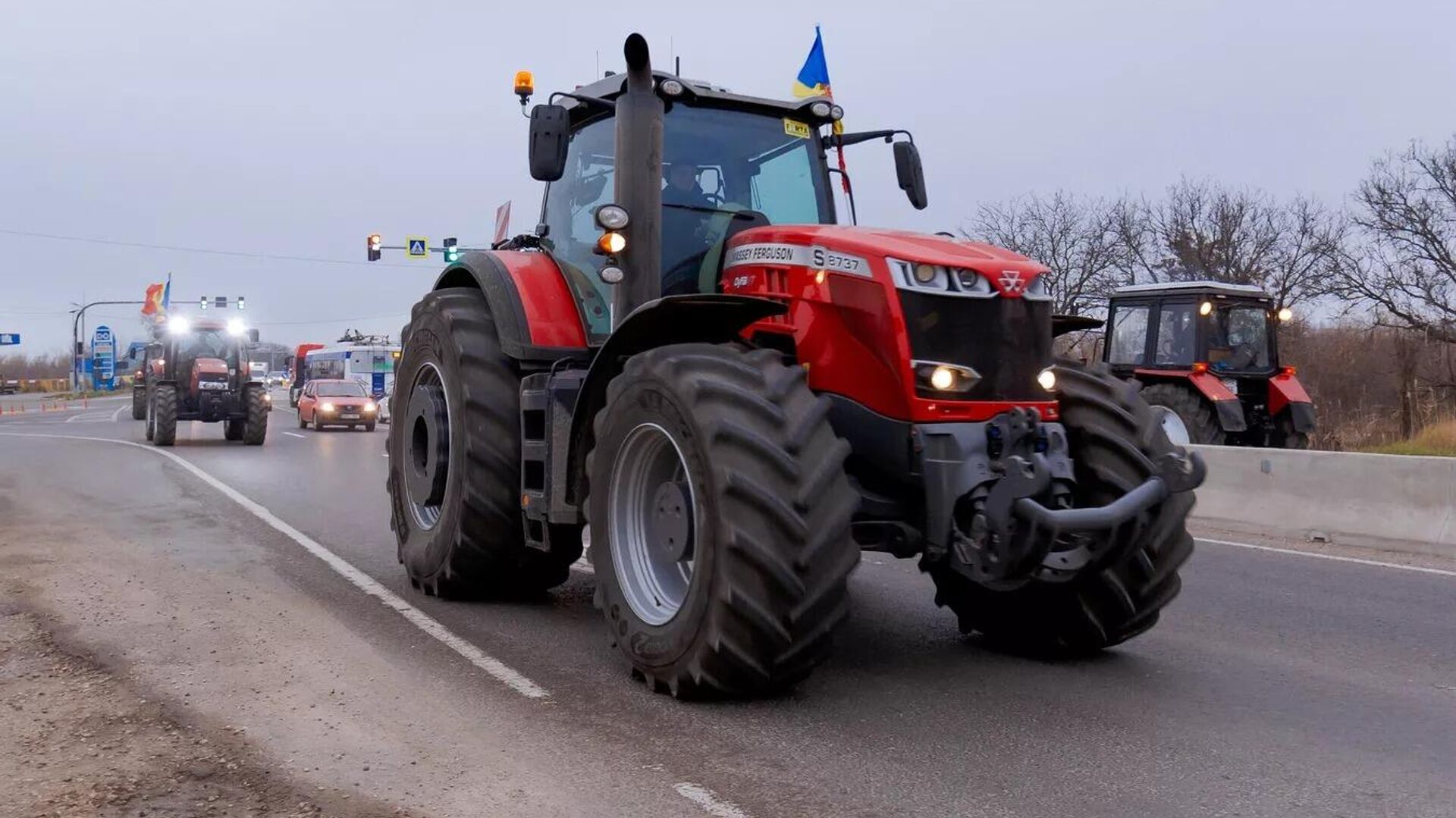Молдавские фермеры заблокировали таможню на границе с Румынией