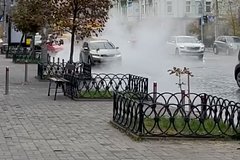 В центре Киева разлился кипяток